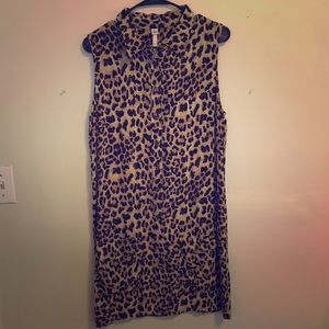 Uncle Frank Leopard Print Shift Dress